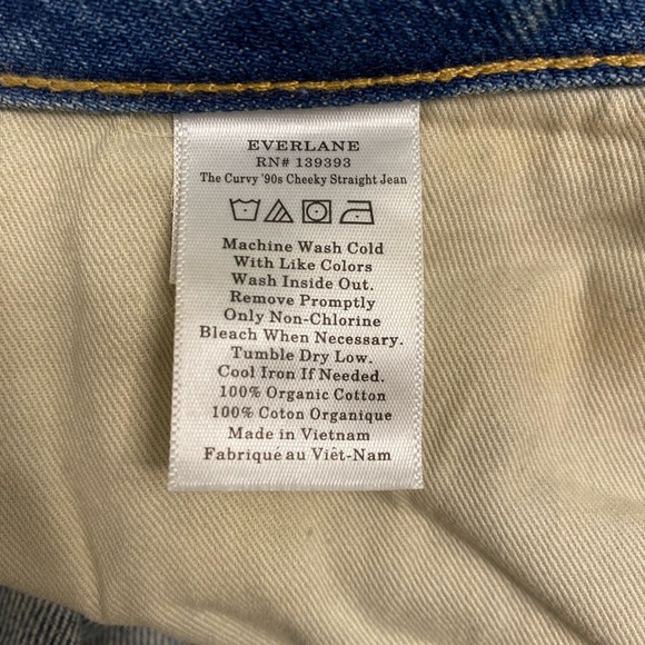 Everlane Curvy 90's Cheeky Straight Crop Jeans Size 25 - Picture 12 of 12